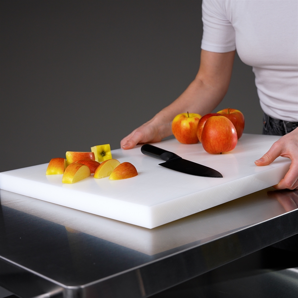 Plastic chopping board cut to size